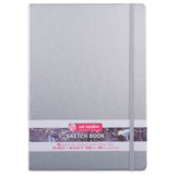 Cuaderno de bocetos de 8,3" x 11,7" en plata brillante