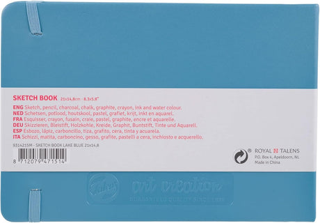 Cuaderno de bocetos 8,2" x 5,8" azul lago