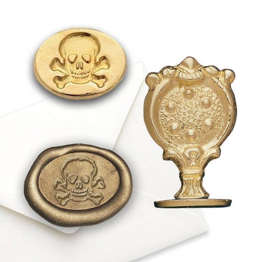 Skull Florentine Brass Wax Seal Stamper