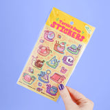 🐢 Our Kiss Cut Sticker Sheets are 4 inches by 6 inches and include one (1) sheet per package, with 10 to 20 individual waterproof, stickers on each.&nbsp;

🐢 Each sheet is enclosed in a sleeve with an art backing card and are retail-ready!

🐢 Stick them on water bottles, laptops, cars, coolers, helmets, skateboards, or just about any flat surface you can think of.&nbsp;
