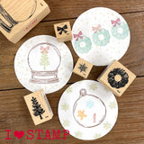 Snow Globe Rubber Stamp