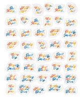 So. Many. Feelings Stickers. Pipsticks Sticker Book Collection of colorful motivational stickers with various phrases.