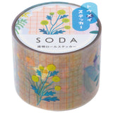 Cinta adhesiva PET de soda con flores silvestres