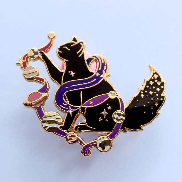 Glitter Punk - Solar Cat Enamel Pin