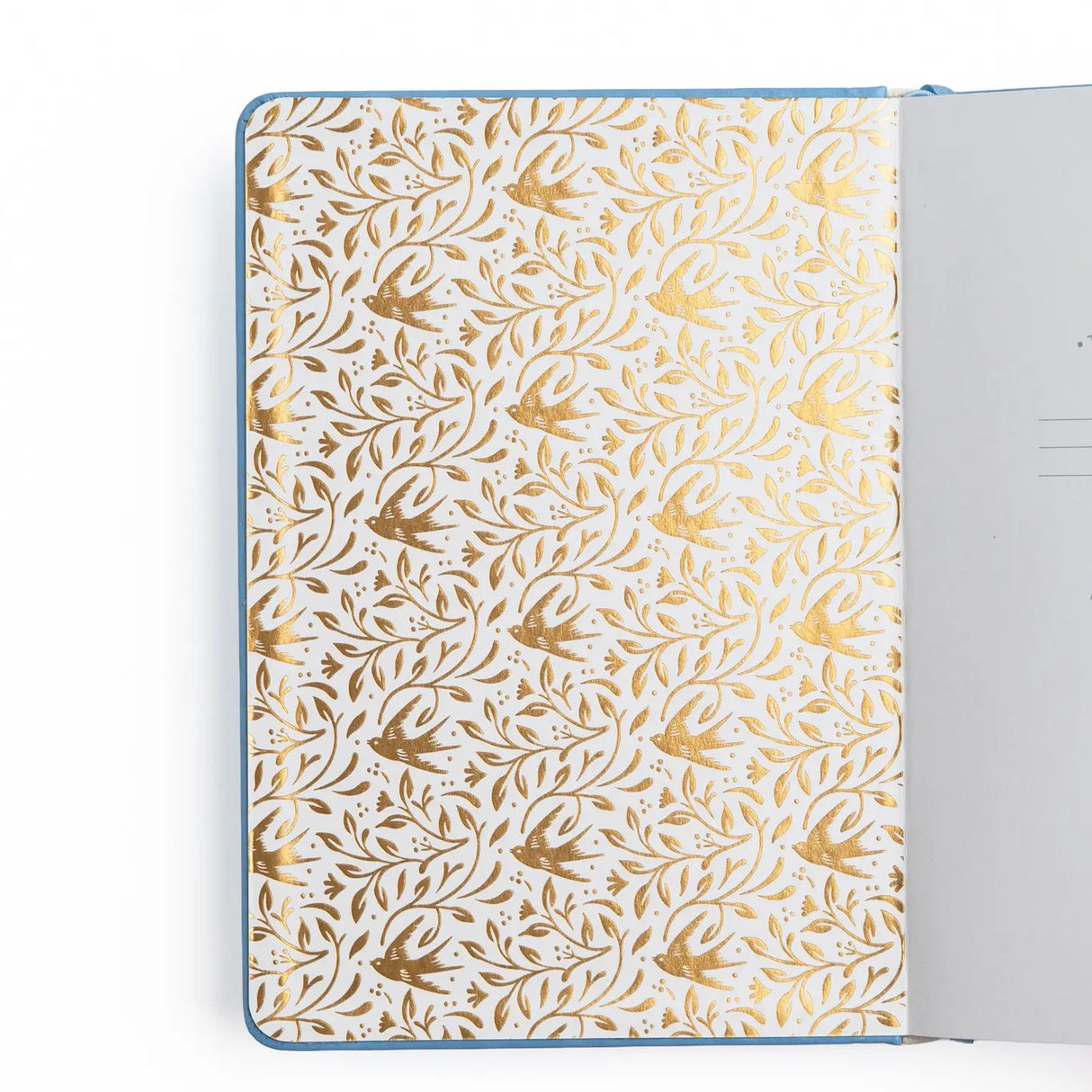 Archer and Olive 8X8 Notebook: Songbird in Blue Dot Grid