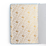 Archer and Olive 8X8 Notebook: Songbird in Blue Dot Grid