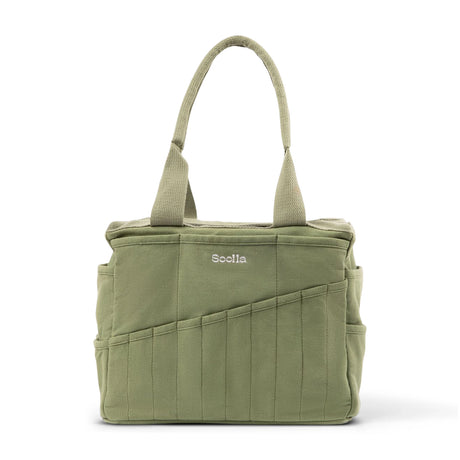 Your art is bold. Your bag should be too. The world's most loved art supply bag, pottery tool bag &amp; knitting project bag – backed by over 10,000 global artists!

✌️ 15 stunning colors ✌️

🌈 Over 30 Pockets Of Varying Sizes

🌈 Slanted Skinny Pockets : For your most-loved tools that beg for your attention (carving tools, knitting needles, crochet hooks

🌈&nbsp;Large Interior Storage + 2 interior pockets: Perfect for carrying glazes, knitting yarn, crochet supplies, and craft supplies

🌈 Phone &amp; Wa
