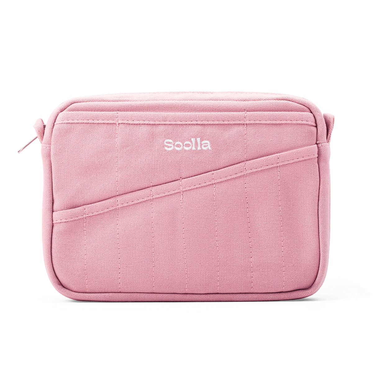 Features &amp; Specs

Front layout: 8 slanted pockets + 3 directly behind
Interior: Main compartment fits an A5 notebook; two open compartments on each wall
Back panel: 3 wide exterior pockets + one full-length slip pocket&nbsp;
Quick-drying duck canvas — sturdy, breathable, and machine-washable
Convertible design — hooks for your own strap or a Soolla strap (coming soon)&nbsp;
Structured silhouette — holds its shape even when lightly packed
Full-width YKK zipper — smooth and durable
Compact profile — fits 