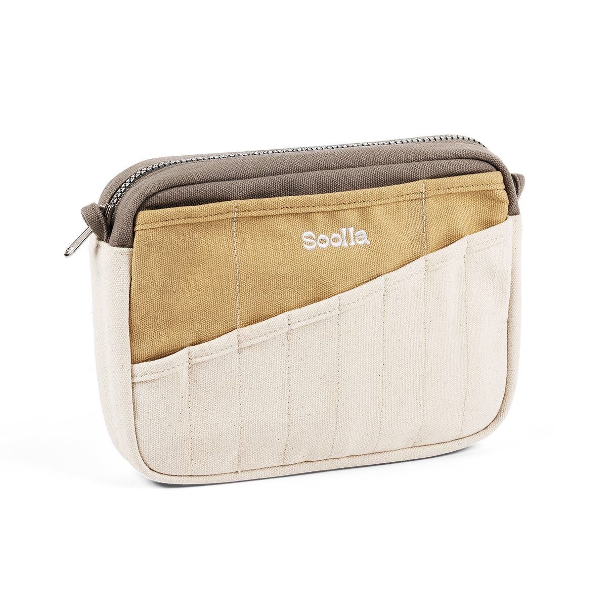 Soolla Studio Pouch - Driftwood

A compact carry-all pouch for artists, makers, and stationary lovers who appreciate a little order in their chaos. Structured enough to hold its form, soft enough to fit anywhere, and fully machine-washable for the days that get a little messy — your tools, pens, and creative essentials stay safe, visible, and ready wherever you go.

Inside, 20 pockets make space for art supplies, stationary essentials, and an A5 notebook, all secured by a smooth YKK zipper. Sized to fit wit