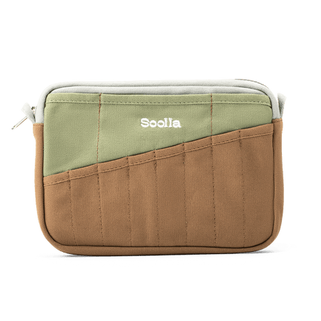 Features &amp; Specs

Front layout: 8 slanted pockets + 3 directly behind
Interior: Main compartment fits an A5 notebook; two open compartments on each wall
Back panel: 3 wide exterior pockets + one full-length slip pocket&nbsp;
Quick-drying duck canvas — sturdy, breathable, and machine-washable
Convertible design — hooks for your own strap or a Soolla strap (coming soon)&nbsp;
Structured silhouette — holds its shape even when lightly packed
Full-width YKK zipper — smooth and durable
Compact profile — fits 