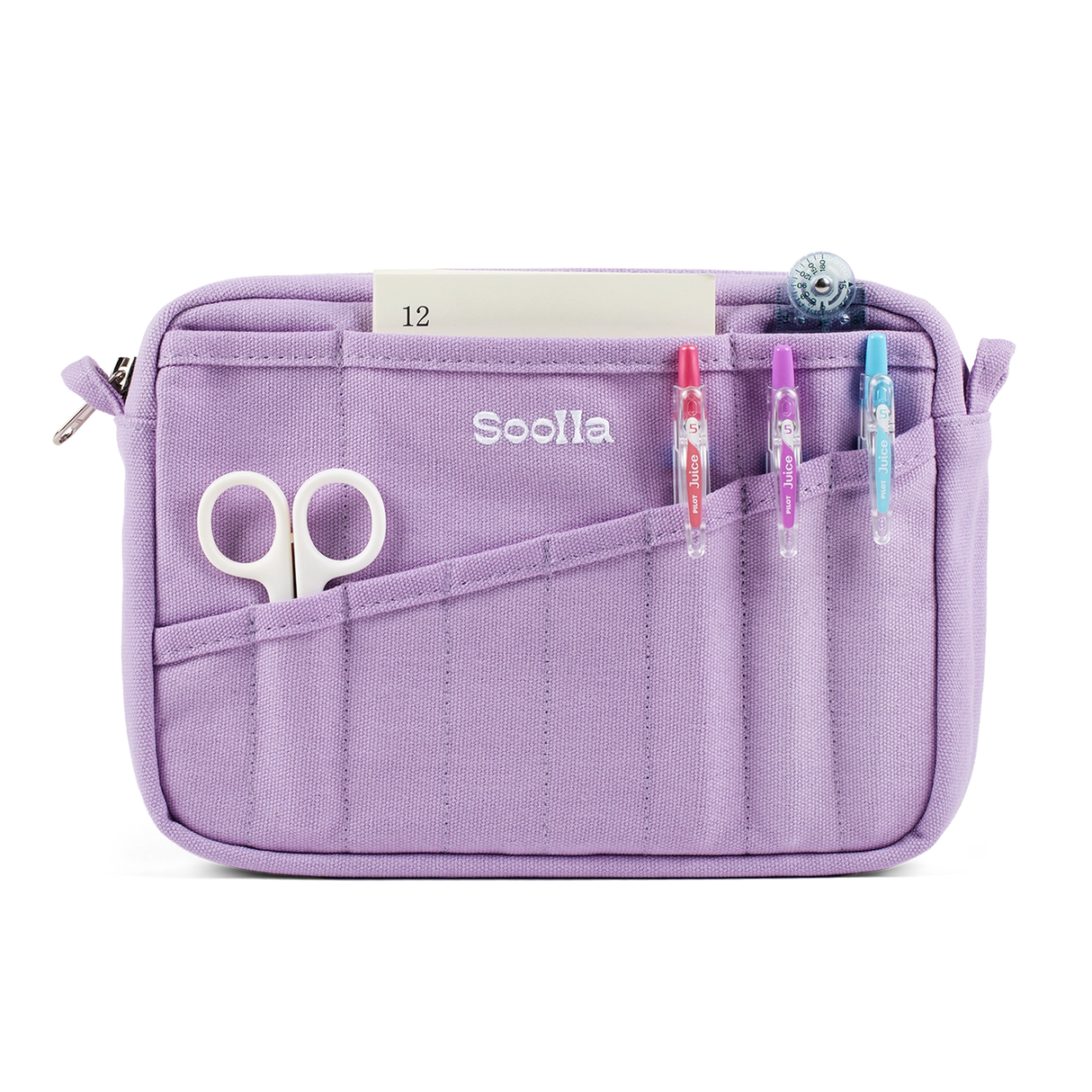 A compact carry-all pouch for artists, makers, and stationary lovers who appreciate a little order in their chaos. Structured enough to hold its form, soft enough to fit anywhere, and fully machine-washable for the days that get a little messy — your tools, pens, and creative essentials stay safe, visible, and ready wherever you go.

Inside, 20 pockets make space for art supplies, stationary essentials, and an A5 notebook, all secured by a smooth YKK zipper. Sized to fit within larger bags or carry on its o