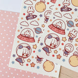 Cherry Rabbit - Space Adventure Sticker