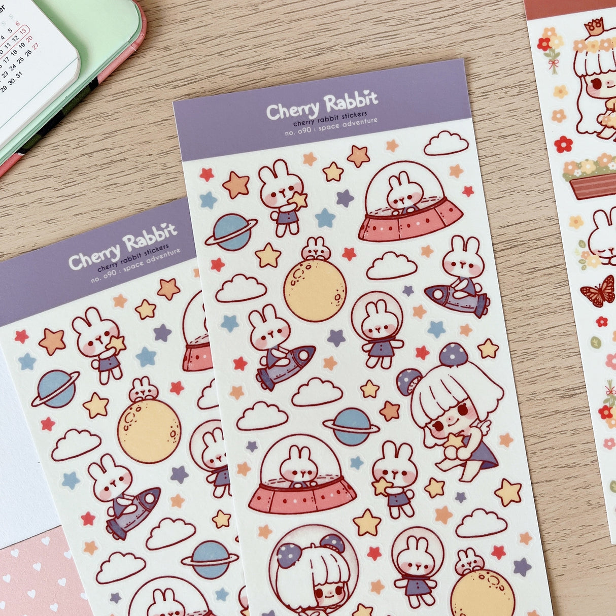 Cherry Rabbit - Space Adventure Sticker
