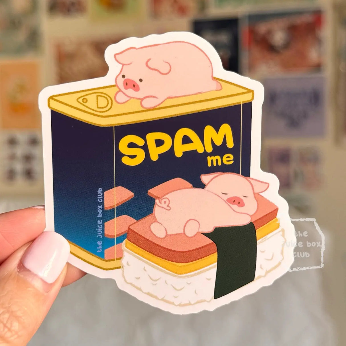 Spam Me Piggy Waterproof Vinyl Sticker