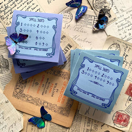 The Creeping Moon - Spell Slot Sticky Note For Dnd Half Caster