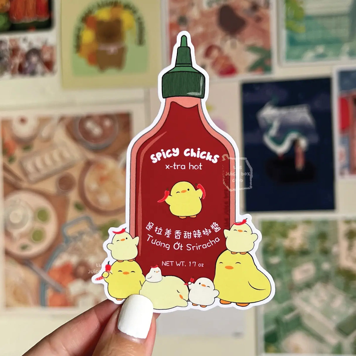 Spicy Chicks Siracha Inspired Sticker