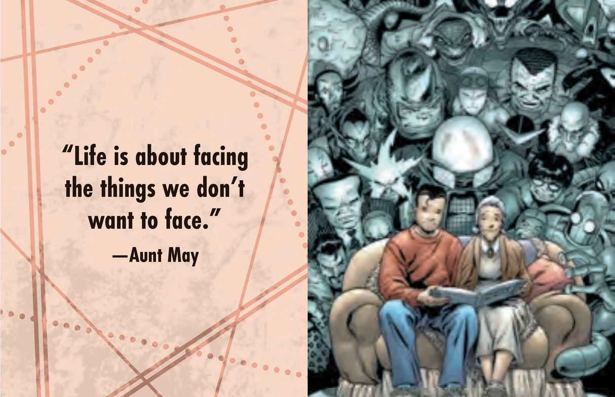Spider-Man is associated with some of the most famous quotes in all of comics’ history. From hilarious quips to wise proclamations about heroism and responsibility, few super heroes are as quotable as Spider-Man. Now, fans can enjoy their favorite Spidey quotes with this comprehensive, pocket-sized collection. 

Take Spider-Man’s heroism with you wherever you go: With its 1.34” x 1.73” size, this tiny book fits in the palm of your hand. 

More than 150 quotes: Packed with plenty of one-liners, quips, and in