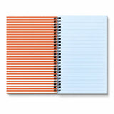 A cheerful, everyday notebook designed to brighten your workspace and spark creativity. Whether you’re journaling, planning, doodling, or organizing your day, it’s a delightful companion for home, school, or the office.

A-5 Spiral Notebook
5 3/4" x 8 1/4"
Sturdy double-spiral binding
Heavy Cover Stock with 3 layers of 400 gsm
160 ruled pages
Natural white text paper