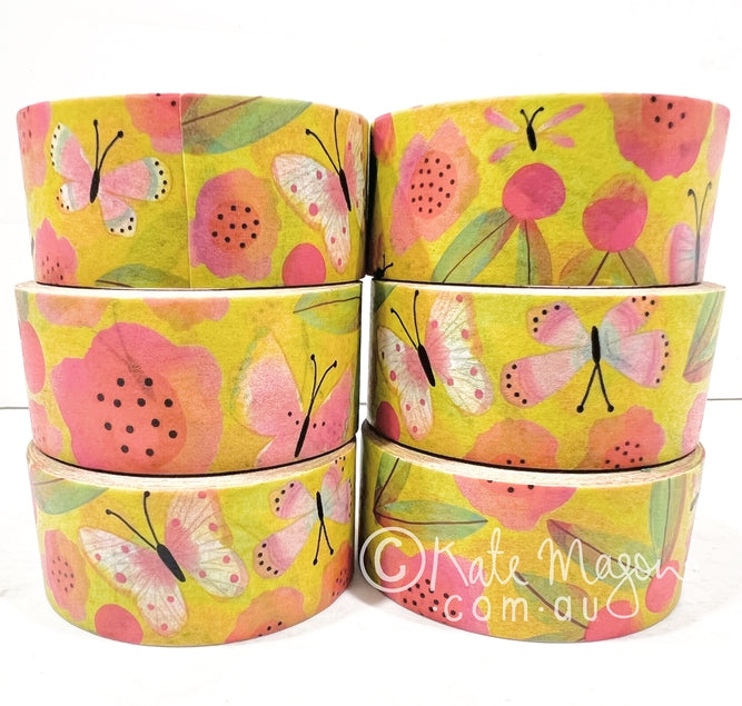 Kate Mason Artist - Spring Floral Butterfly Washi Tape