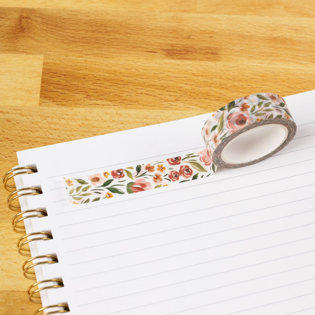 Spring Garden Washi Tape

Our washi tape is made for paper lovers, pen pals, and anyone who gets butterflies in the stationery aisle. Perfect for journaling, scrapbooking, decorating envelopes, or adding a personal touch to planners and calendars. It's gentle on paper, easy to tear by hand, and removable without leaving residue, so you can rearrange, redo, and re-stick as needed.

Design Features:&nbsp;

Each roll measures 15mm wide on a 10m roll
Full color repeating pattern
Washi tape dispenser packaging
P