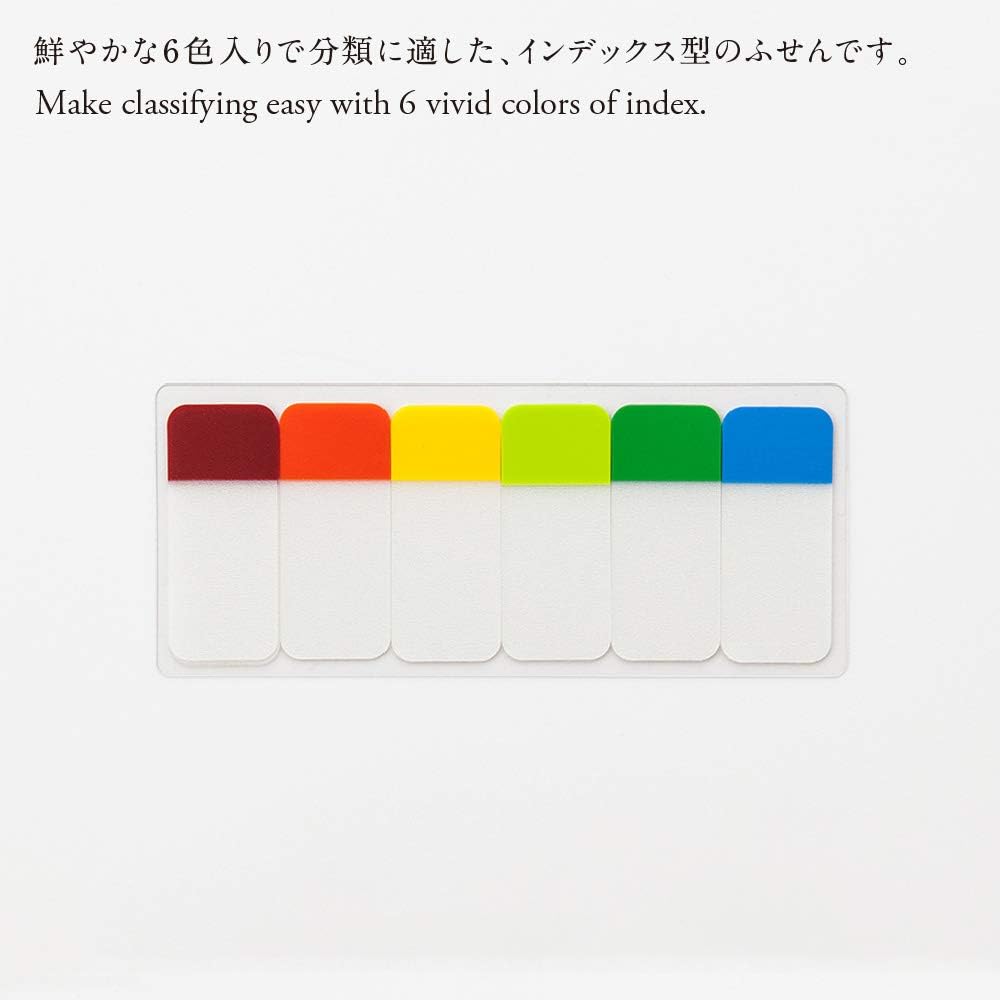 Notas adhesivas cortas Stalogy de 6 colores (juego A)