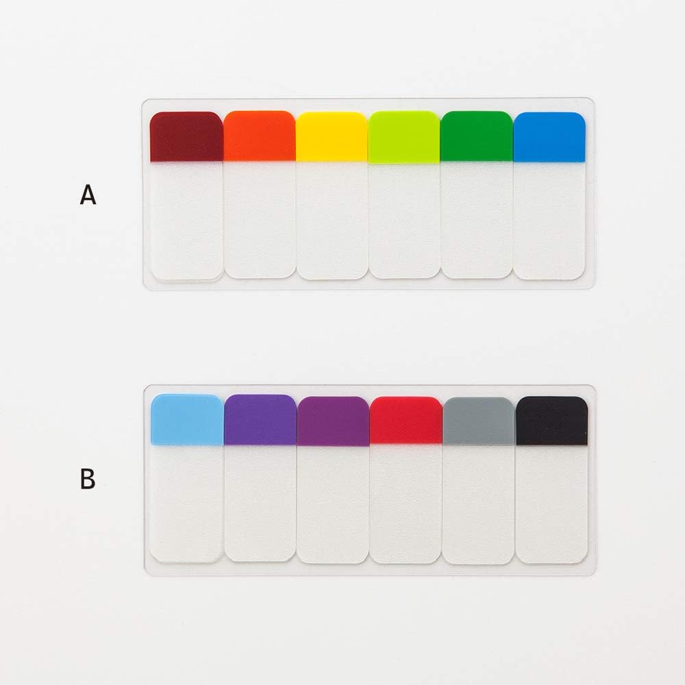 Notas adhesivas cortas Stalogy de 6 colores (juego A)