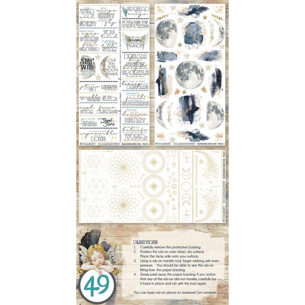 Starlight Dreams Rub-On Transfer Set 6"X12"