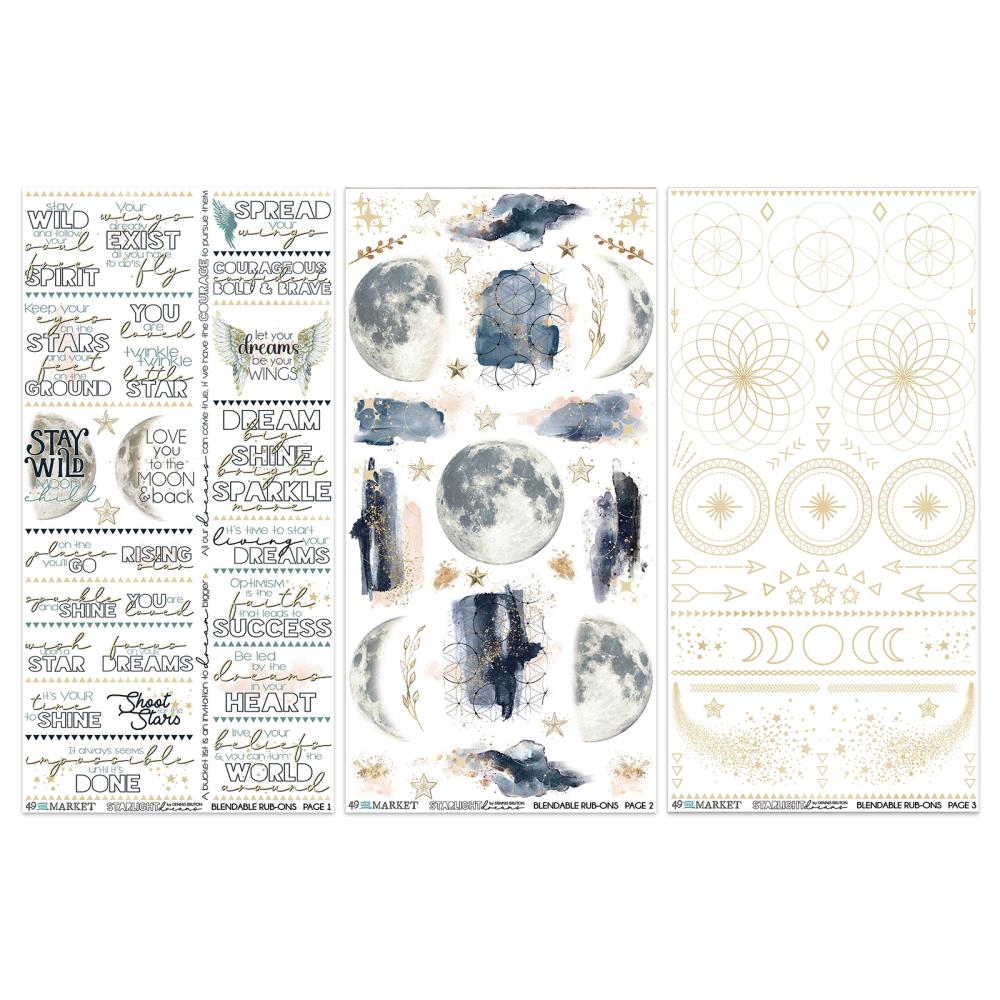 Starlight Dreams Rub-On Transfer Set 6"X12"