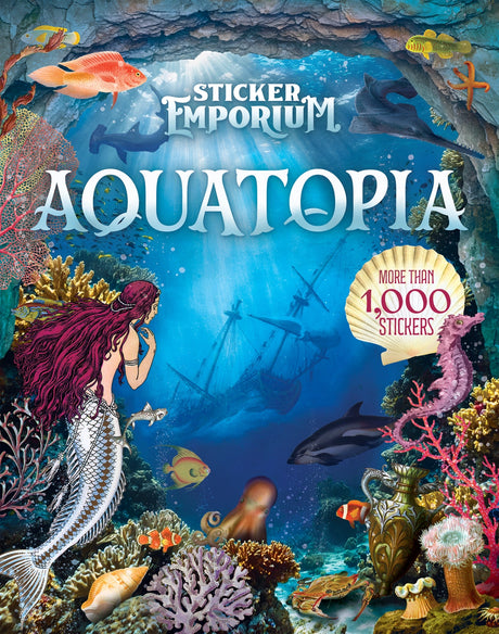 Welcome to Aquatopia where tropical marine plants and coral flourish, lost treasures twinkle on the ocean floor, and sea animals and mermaids reign supreme. Invite magic and whimsy into your life with this rich adult sticker book, filled with curated images from times of yore, the natural world, and the realms beyond.

This sticker book contains more than 1,000 stickers with beautiful vintage images. More than 65 sheets of wood-free matte stickers, excellent for coloring, scrapbooking, decorating letters, a