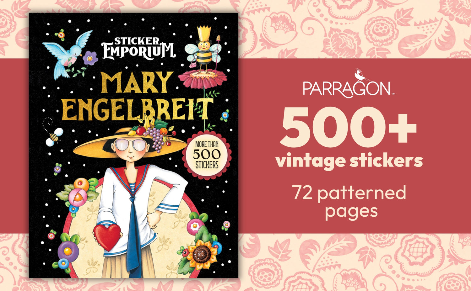 Unleash your creativity as you recreate beloved art and quotes from the Mary Engelbreit collection. This adult book book isn't just about stickers—it's a meditative experience that offers relaxation, focus, and creative stimulation. This sticker book contains more than 500 stickers with beautiful images from Mary Engelbreit's expansive career. It also includes 32 sheets of wood-free matte stickers, excellent for scrapbooking and using on any paper craft activity, as well as 72 pages of colorful patterned pa
