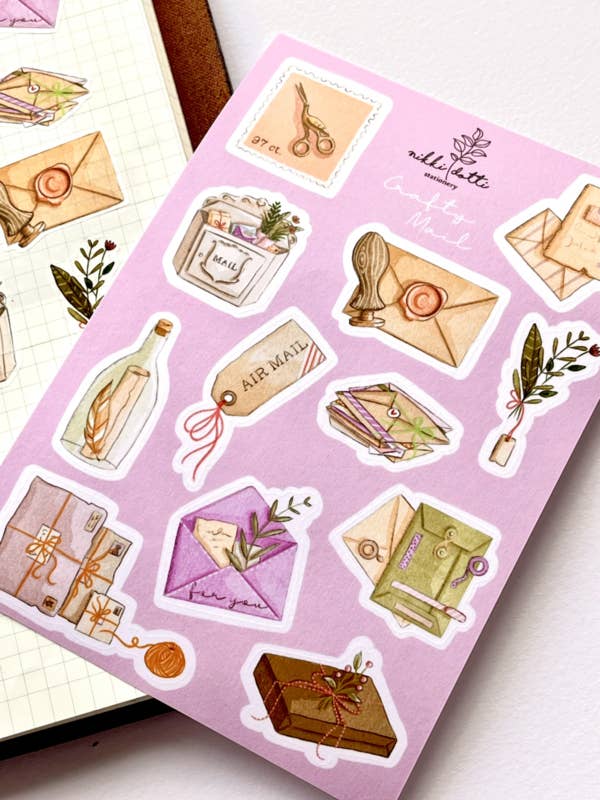 Hoja de pegatinas washi de Crafty Mail