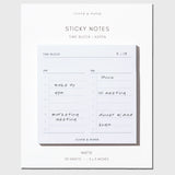 Cloth & Paper - Time Block Sticky Note