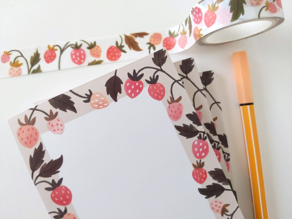 Julianna Swaney - Strawberry Garden Notepad