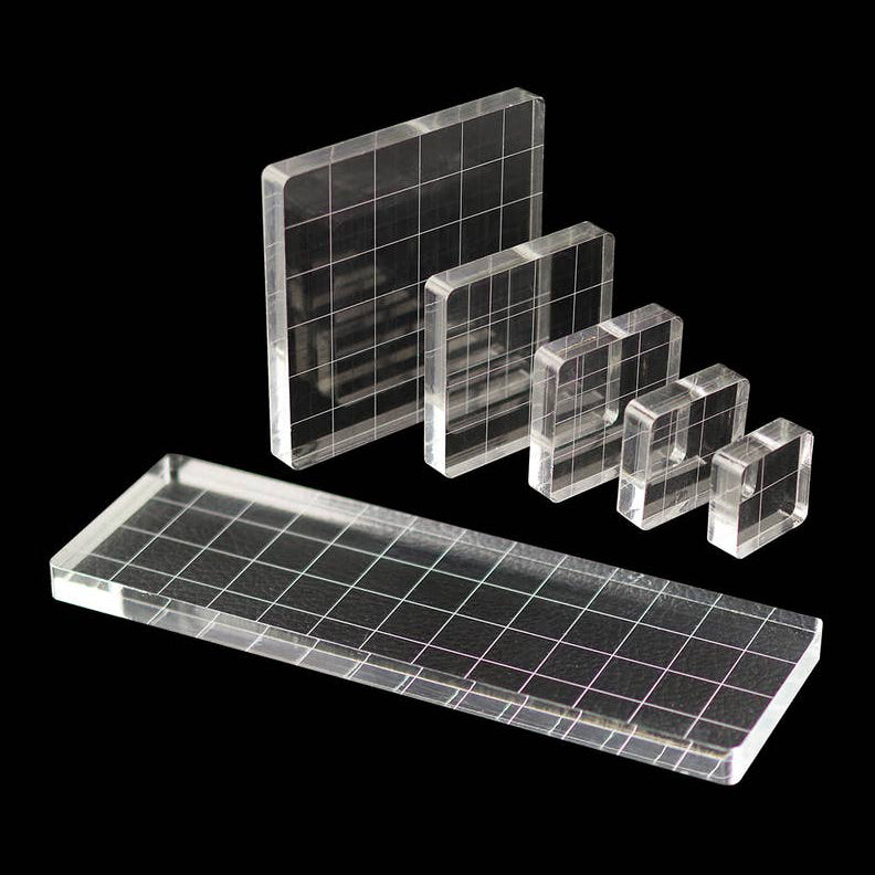 Juego de sellos acrílicos en bloques Studio Series (6 bloques transparentes) 
