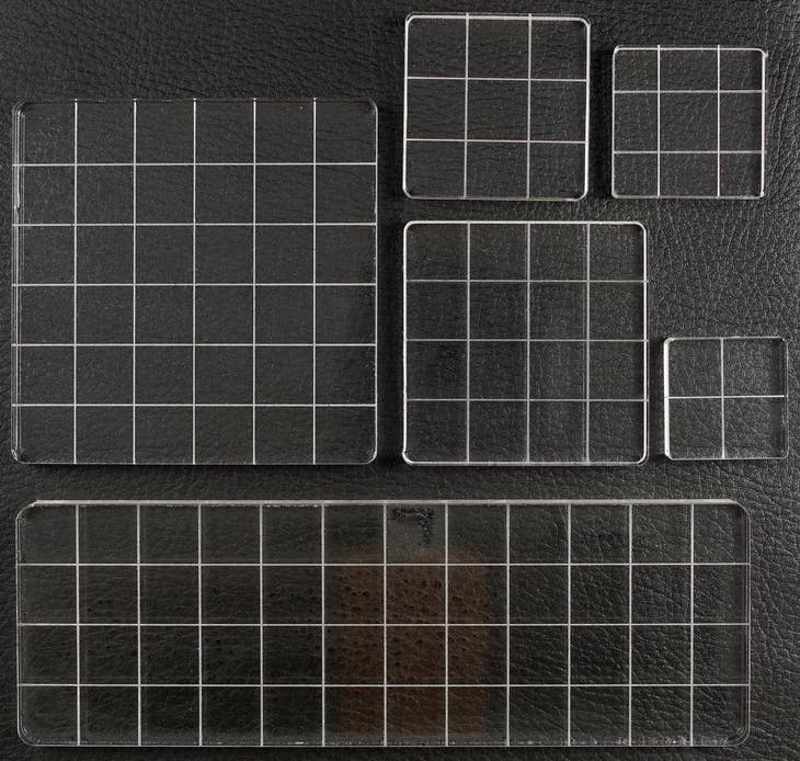 Juego de sellos acrílicos en bloques Studio Series (6 bloques transparentes) 