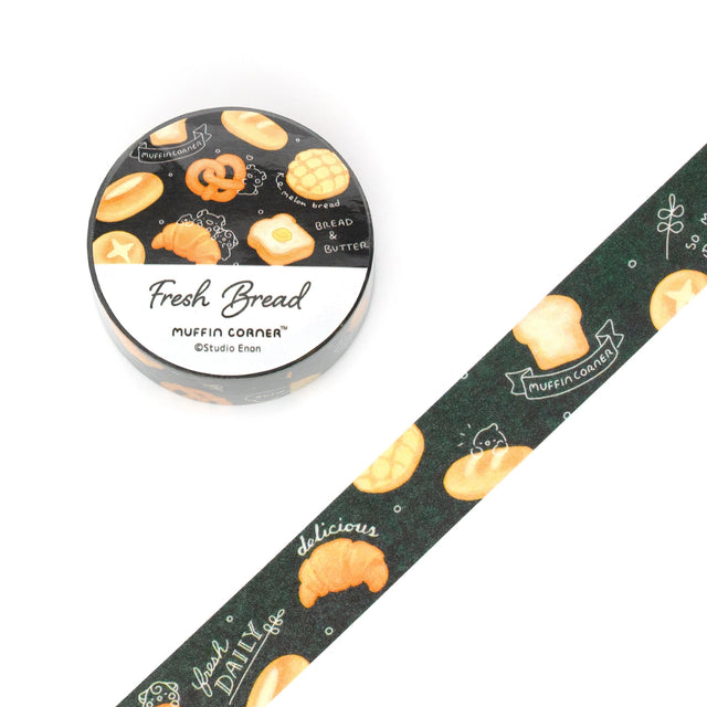 Cute washi tape featuring fresh baked bread with a cafe menu chalkboard.
This washi tape is great for arts and crafts or embellishing your journals.

• Dimensions: 0.6" x 32.8’ (1.5cm x 10m)

*Please note that color may differ slightly depending on device display.