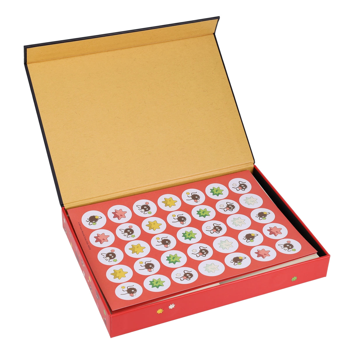 Add a touch of magic and whimsy to your correspondence with this stationery set featuring beloved characters from Spirited Away, Studio Ghibli’s award-winning film about a young girl’s journey through the spirit realm.

This set includes 30 letter-writing sheets (6 unique designs) featuring iconic characters and scenes from the film, 30 coordinating envelopes, plus 70 stickers.