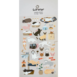 Bring a burst of playful kitty charm to your journal, planner, or happy mail with the Meow sticker sheet from Suatelier. Featuring adorable cat illustrations in soft, cozy colors, this sheet captures all the sweet, silly moments that make cats so lovable. Known for their soft colors and playful aesthetic, Suatelier stickers add an instant dose of warmth and whimsy wherever you place them.

Package measures approx. 8" x 3.5"
Includes 1 sticker sheet