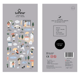 Add a soft, cozy touch to your journal or planner with this charming Rainy Day sticker sheet from Suatelier. Featuring gentle colors and whimsical illustrations, this sheet captures the peaceful mood of drizzly days.

• This package includes 1&nbsp;sheet of sticker
• Package measures approx. 8" x 3.5"