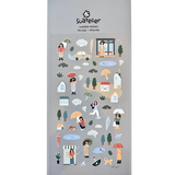 Add a soft, cozy touch to your journal or planner with this charming Rainy Day sticker sheet from Suatelier. Featuring gentle colors and whimsical illustrations, this sheet captures the peaceful mood of drizzly days.

• This package includes 1&nbsp;sheet of sticker
• Package measures approx. 8" x 3.5"
