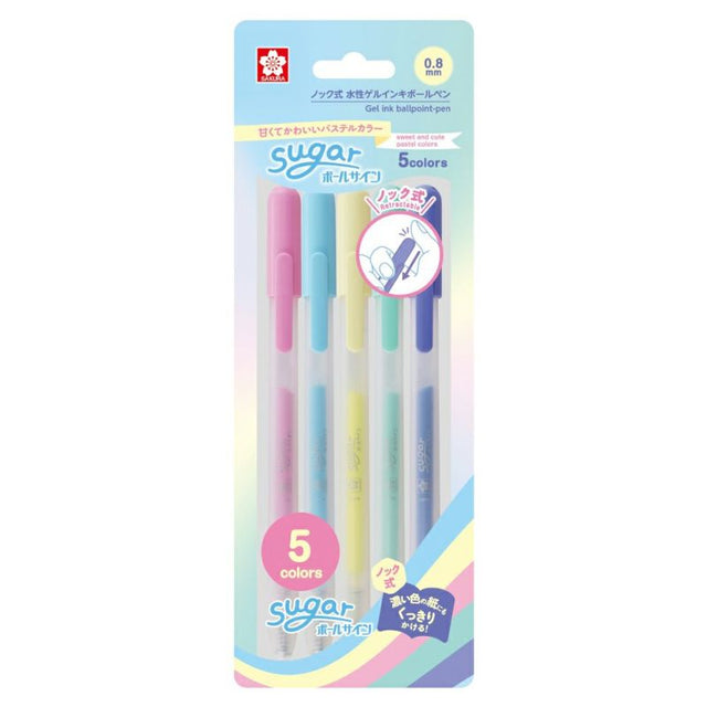 A gel ink ballpoint pen with a fluffy and bright pastel color. It can be drawn on a wide range of colors. The thick ball diameter of 0.8mm makes it easy for children to handle, and the text and illustrations are easy to see clearly. The sweet and cute colors are perfect for writing letters, notebooks, profile books, etc.!&nbsp;

0.8mm&nbsp;
5 pens included
Retractable&nbsp;