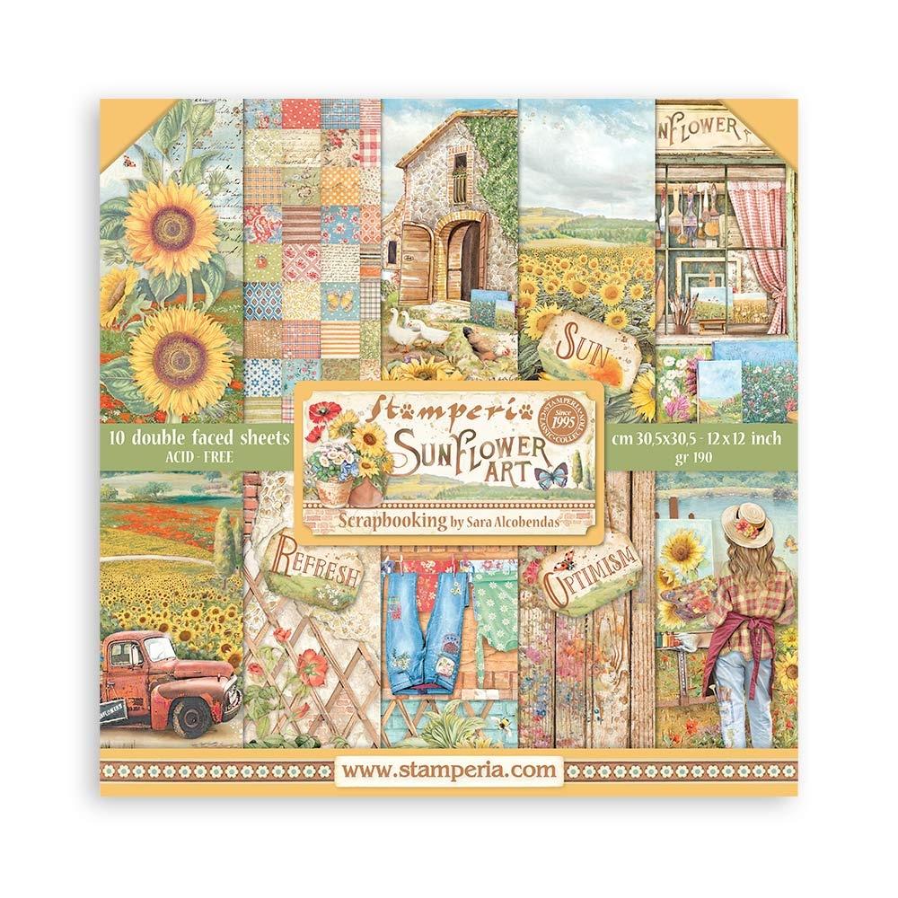 Sunflower Art Paper Pad 12"X12" 10/Pkg