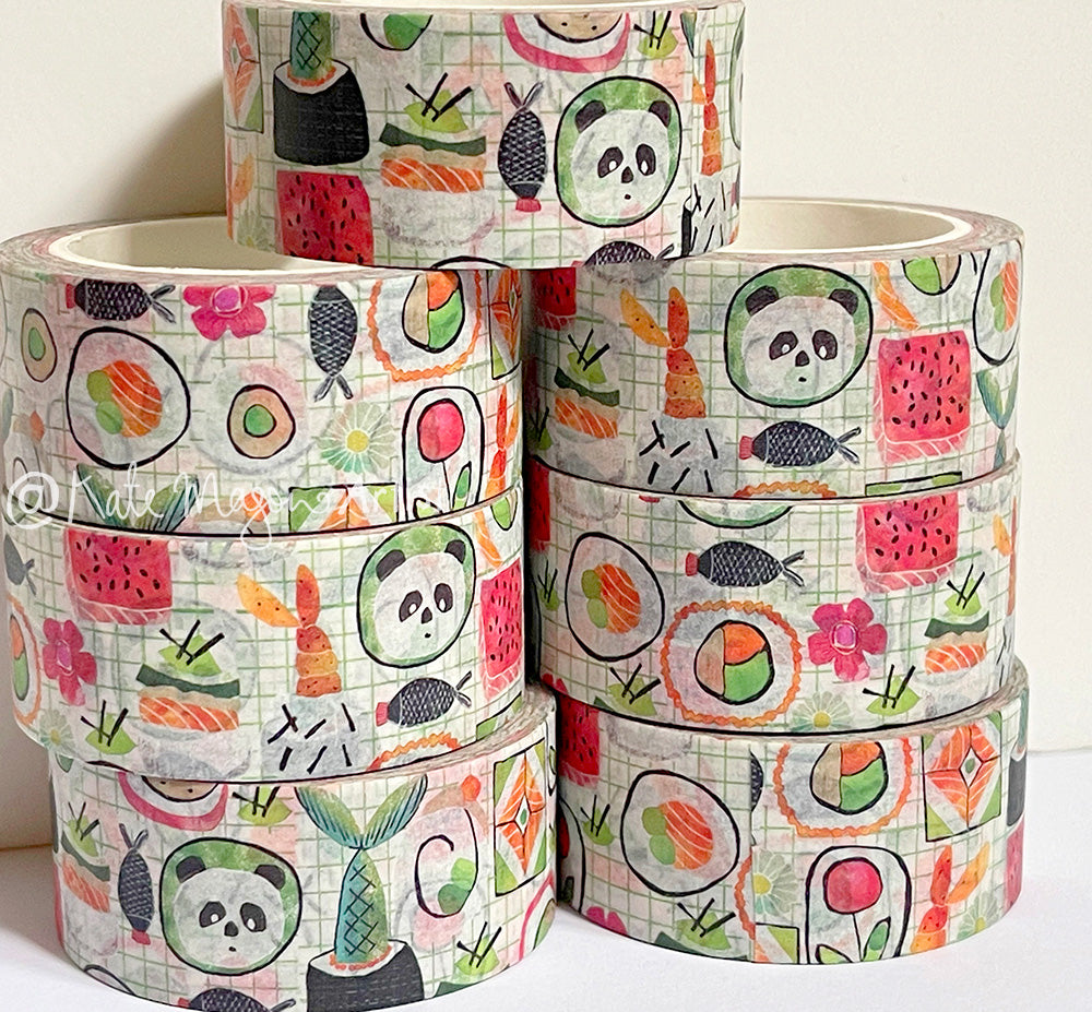 Cinta washi de sushi 