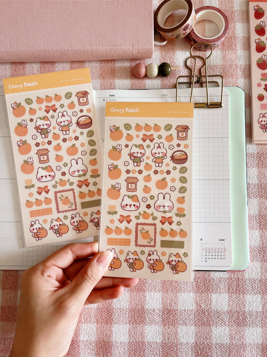 Cherry Rabbit - Sweet Orange Sticker Sheet