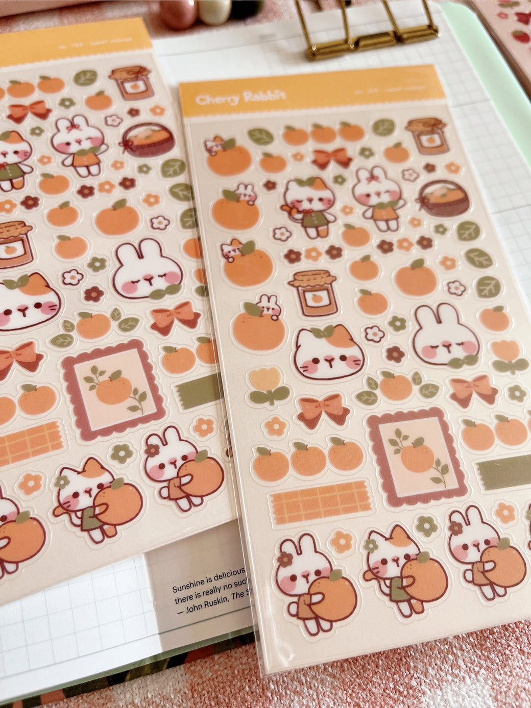 Cherry Rabbit - Sweet Orange Sticker Sheet