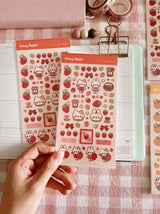 Cherry Rabbit - Sweet Strawberry Sticker Sheet