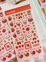 Cherry Rabbit - Sweet Strawberry Sticker Sheet