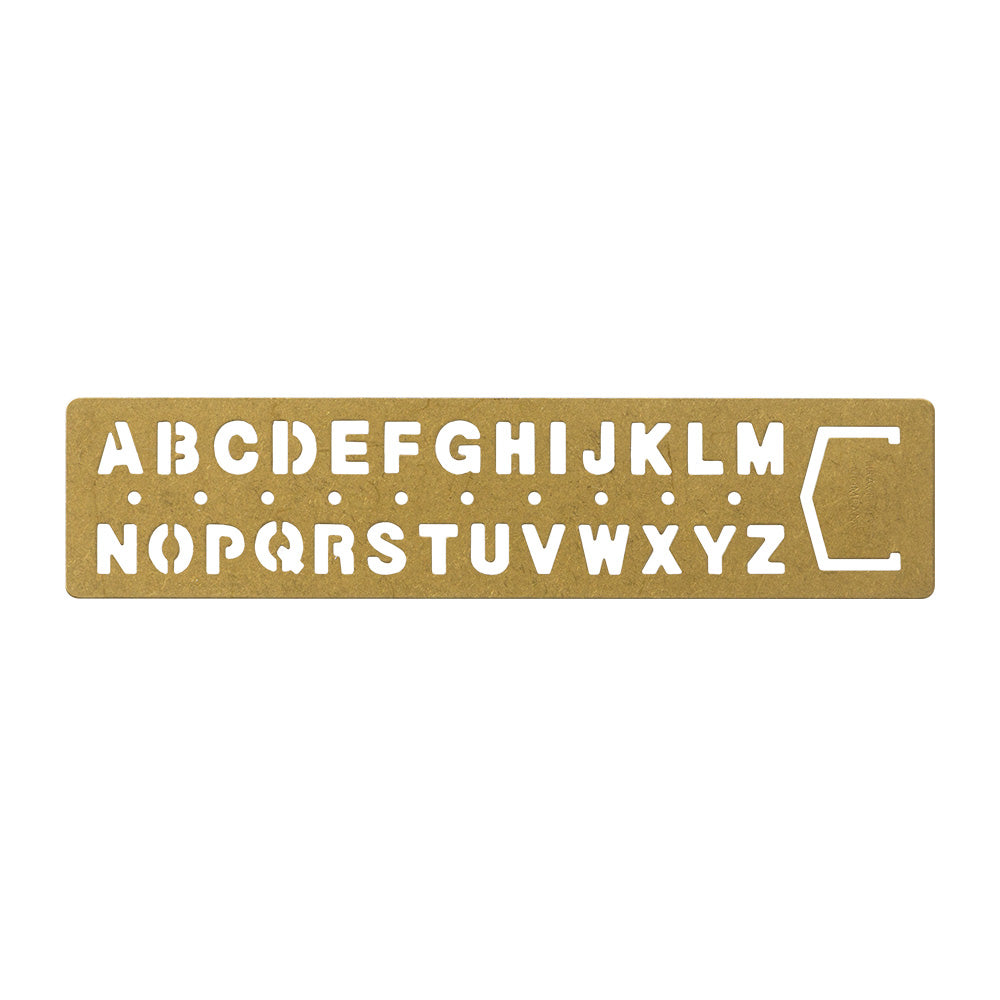 TRAVELER'S COMPANY Brass Template Bookmark Alphabet