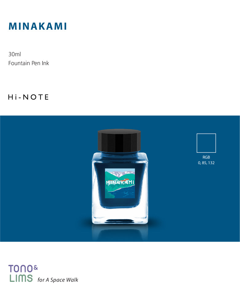 The Special Collaboration Collection from Tono and Lims features inks created exclusively for their Space Walk events. Each color is part of a limited series typically produced for select Japanese brands and stationery shops, and they’re normally only available by visiting those physical stores or attending A Space Walk events. As a fun addition for Little Craft Fest, they have been made available for the Little Craft Fest Deep Sea Walk 2026.&nbsp;

Collaboration with&nbsp;Hi-Note
30ml