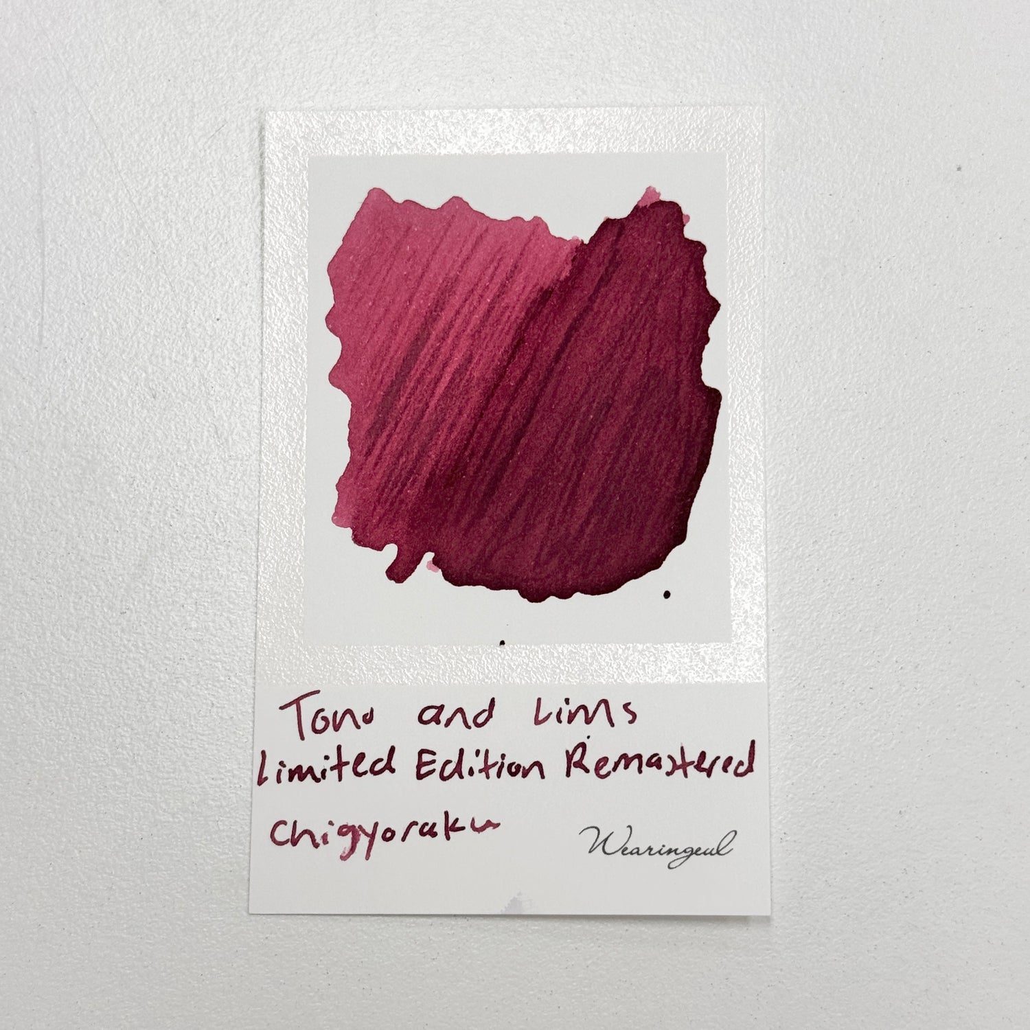 TONO & LIMS Ink - Remastered Limited Edition - Chigyoraku 知魚楽